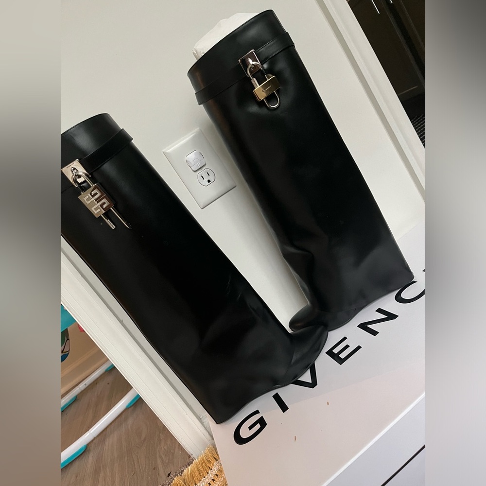 Black Givenchy Shark Lock Boots